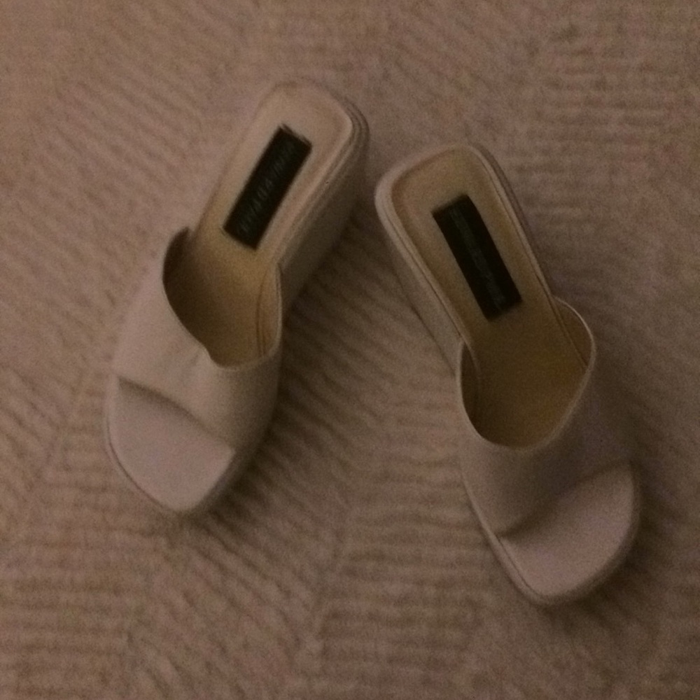 White Wedge Heel Sandals
